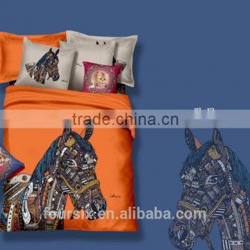 2014 fashion design 100% cotton 3d duvet cover set reactive printed wholesale