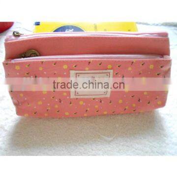 Hot sell fashion Canvas Zipper Pen Pencil Case bag