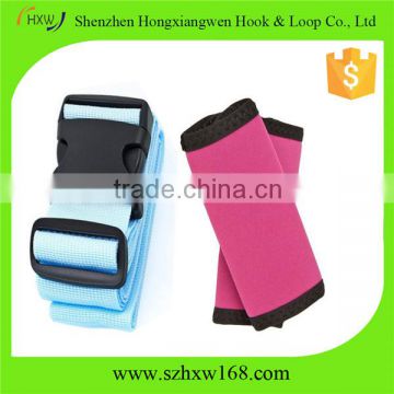 luggage strap with plastic buckle and handle wrap