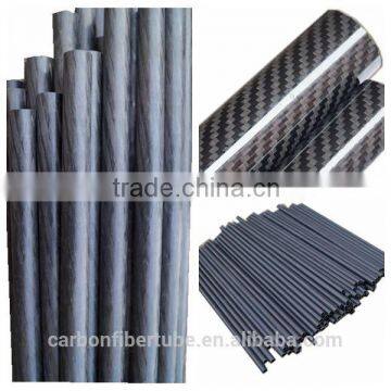 Pultruded / pull-winded / roll wrapped carbon fiber round tube, carbon fiber tube, fiber carbon tube