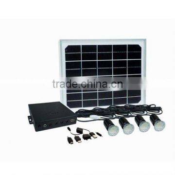 8W portable solar light fixed on wall with led bulb led solar home lighting kit mini solar lighting system charged by sun
