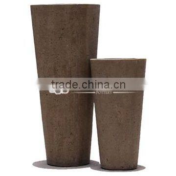 Tall Outdoor Light Cement Planter