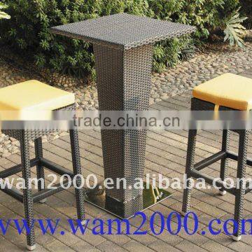 outdoor modern rattan bistro set for garden