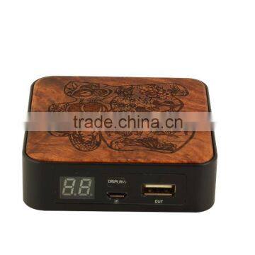 Cube Wood Power Bank, Wooden Power Bank 7400mah, Power Bank Wood 4000mah