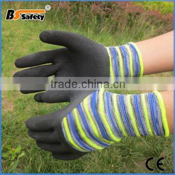 BSSAFETY colorful wrinkle latex gloves