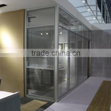 New flexible design acoustic modular easy assembly office partition glass wall(HK85-series)