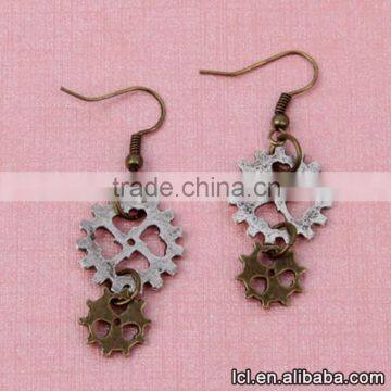 Cheap Fashion Imitation Jewelry New Popular Steampunk DIY 3pcs Gear Earrings Made in China Yiwu photo-5