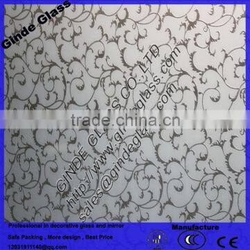4-8mm Clear And Tinted Building Decorative Acid Etched Glass photo-2