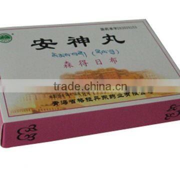 Coated paper pill printing box in china