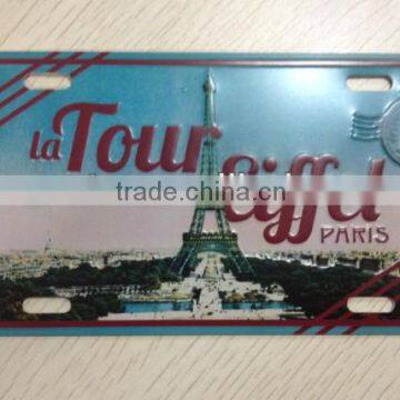 customized tourist souvenir aluminum postcard