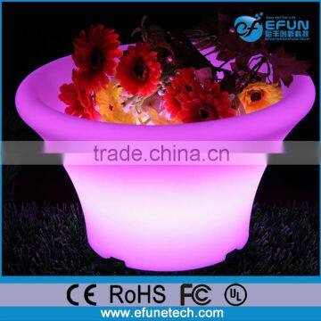 waterproof battery powered decorative rgb color changing led illuminated flower pots