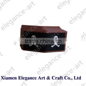 Custom Elephant Red Needlepoint Wallet With Genuine Leather photo-5