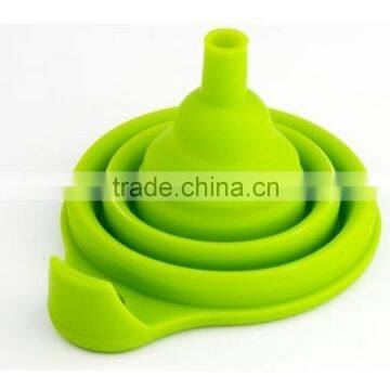 Fashion Colorful Kitchen Super Easy Foldable Mini Silicone Funnel photo-4