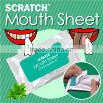 Scratch Mouth Sheet Pepper Mint Made in Japan Mouth Etiquette Care Whitening Tooth