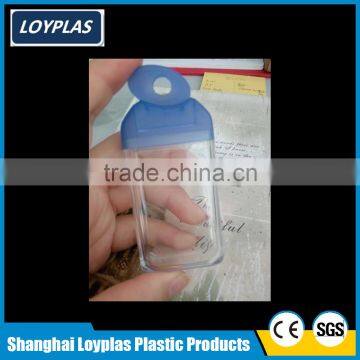 transparent plastic tube with lid