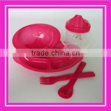 5pcs unbreakable dinnerware plastic picnic set