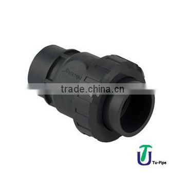 U-PVC One Side Side Threaded Single Union Spring Check valve