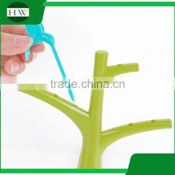 Eco Plastic Tableware Kid Cartoon Tree Humming Bird Birdie Fruit Fork Set photo-3