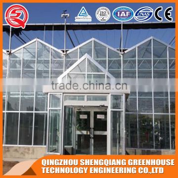 Agricultural equipment glass greenhouse with systems made in China