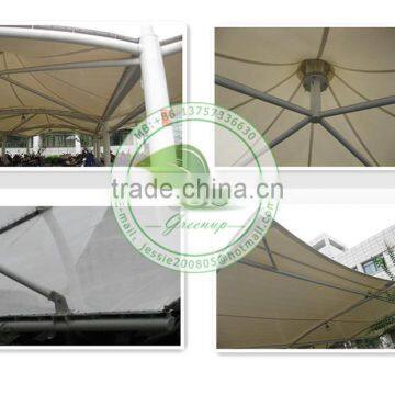 Low Cost Waterproof White PVC Coated Fabric Tensile Building photo-3