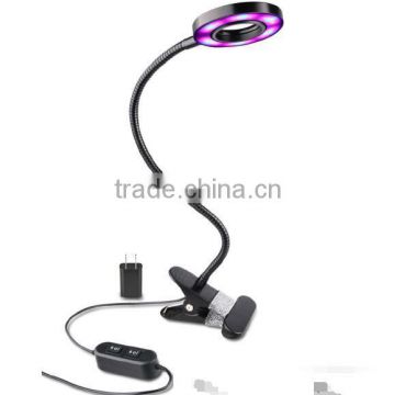 Led Grow Light for Indoor Plants 10W Adjustable 6 Level Dimmable Clip Desk Lamp with 360 degree Flexible Gooseneck