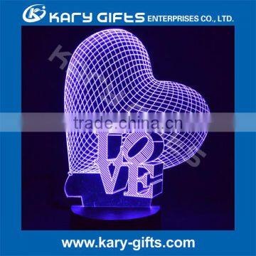 LED Light Decorative Heart Light 3D Lamp