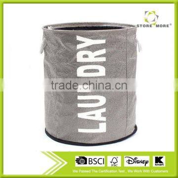 Large Waterproof Laundry Basket English Printing photo-2