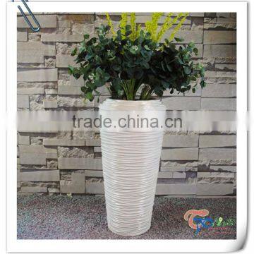 Fiberglass Urns Planter Golden Polyresin Flower Pot photo-2