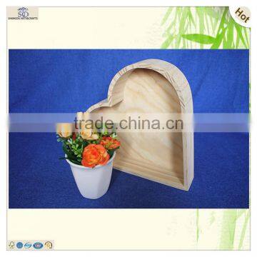 Fabulous Love Theme Solid Heart Shape Pine Wooden Tray photo-5