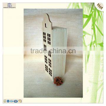 Decoration Items Imitation Building Shape Wood Wine Box photo-2