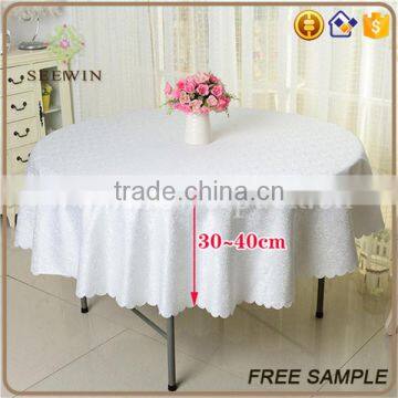 Jacquard Disposable Round White Table Cloths photo-3