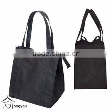 Large shopping bag with zipper non-woven tote bag