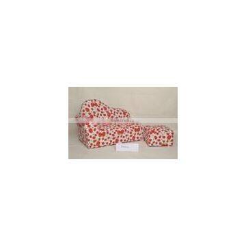set of 2 children PU sofa with beautiful pattern