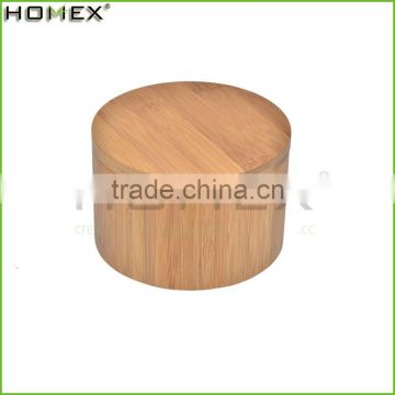 Hot Selling Single Lid Seasoning Salt Spice Round Bamboo Storage Box/Homex_Factory