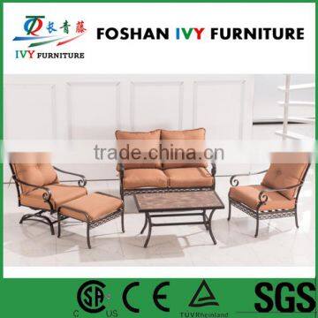 Leisure cast aluminium sofas furniture outdoor deep seating set