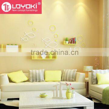 Eco-friendly Furniture Laminate Floating U Shelves Set of 3 Pieces Wood Wall Display Mount Shelf for Home Decoration photo-5