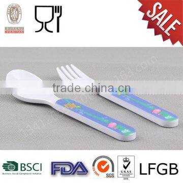 Print melamine spoon and slotted spoon set