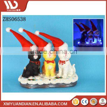 Manufacturer China Animal Gift Craft Large Resin Christmas Light Led Ornaments Wholesale photo-6