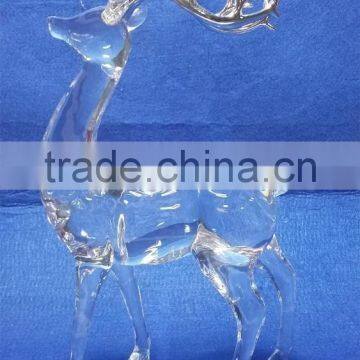 clear acrylic artificial standing raindeer