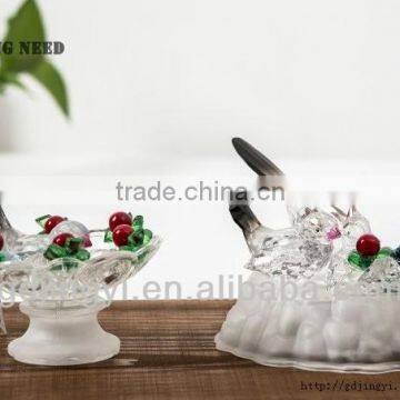 buautiful acrylic table decoration with LED for hummingbird