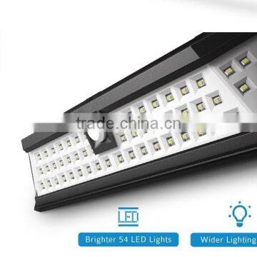 Bright 54LED Solar Power Led Wireless Security Waterproof Solar Street Light for Diveway Patio Garden Path photo-3