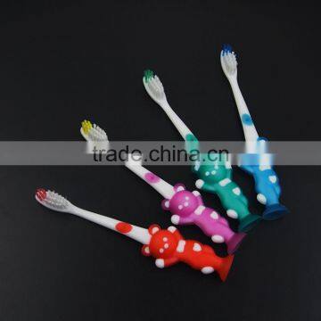 Lovely Bear Handle Toothbrush For Kids Animal Toothbrush Soft Bottom Sucker photo-3