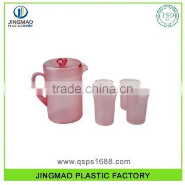 1200ml FDA Modern Design Plastic Water Jug With 4 Cups Set
