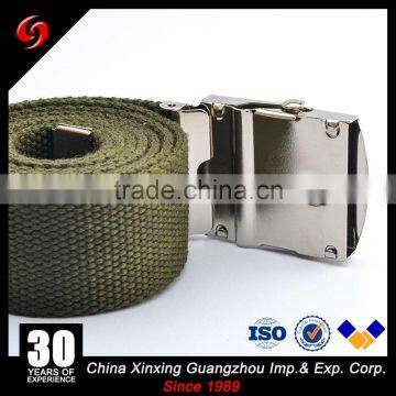 Military Classical Canvas Pants' pp Belt for Officer Cotton or Nylong Polyester Ribbon Metal Buckle Canvas Belt photo-3
