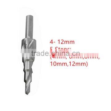 Spiral Flute Titanium Coated Hss Step Drill Bit Hole Cutter Core Hex Shank photo-4