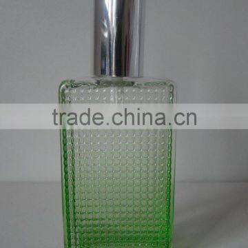 50ml Green Perfume Glass Bottle Aluminum Sprayer Empty Rectangular Glass Bottles photo-3