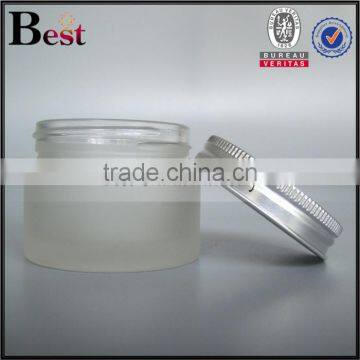China 20g 30g 50g Fancy High Quality Frosted Glass Jar Cream Skin Care Cosmetic Glass Jar With Black Cap photo-4