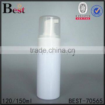 Hot Sale Cosmetic 120ml 150ml White Plastic Foam Pump Bottle Lotion Shampoo Cleanser pp Plastic Foam Pump Bottle Pet White Cover photo-3