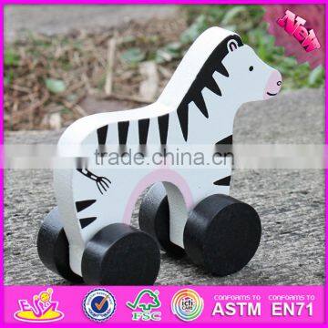 2017 New Products Animal Toy Wooden Cars for Kids W04A316 photo-4