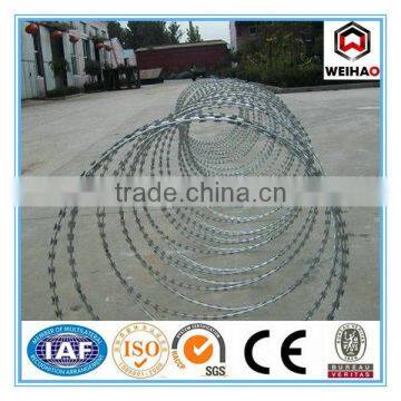 stainless steel blade, galvanized wire Material and Barbed Wire Coil Type price razor barbed wire